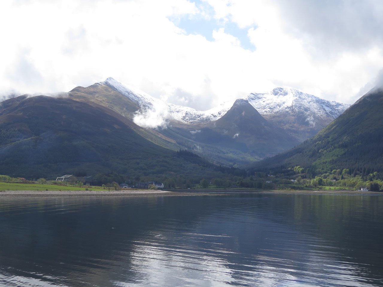 View across Loch Leven at Sgorr Donhuill and Sgorr Dearg